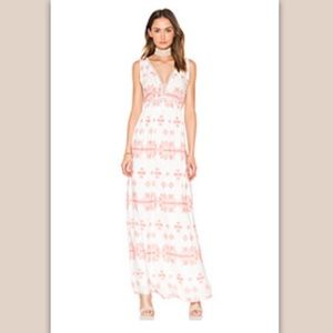 BB Dakota Havanah Maxi Dress Red/White Size 4 NWOT